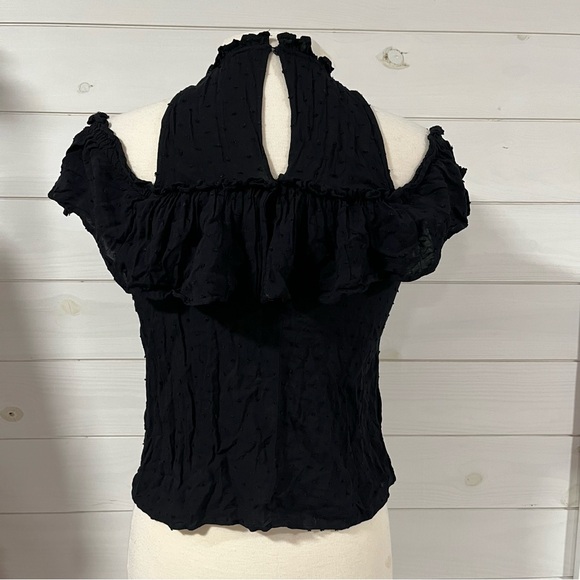 Express Black Ruffled Blouse - Picture 4 of 6